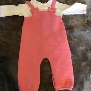 Pink and white one piece